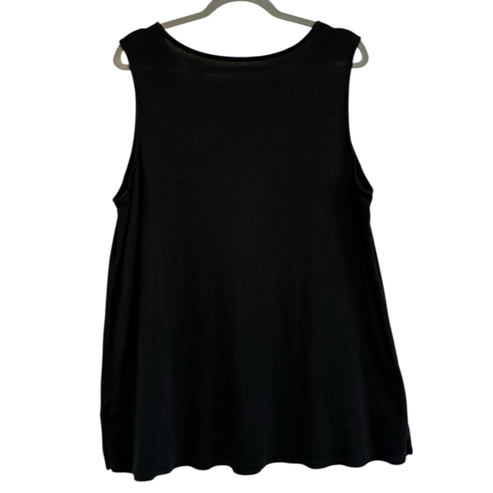 🖤 Classic J.Jill Black Pima Cotton Tank — Size L - Picture 4 of 7